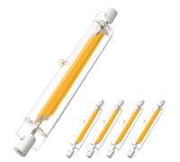 CLAR - R7S LED 118mm, Lampara Lineal LED, Bombilla LED Alargada, 13W 3000ºK (Pack 5)