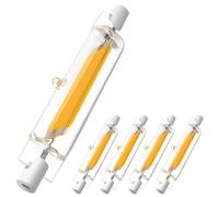 CLAR - R7S LED 78mm, Bombilla R7S LED, 6W Luz Neutra 4000ºK (Pack 5)