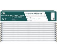 CLAR - Tubo Fluorescente T5 13W, Tubo Fluorescente, Tubos Miniatura, 51,6 x 1,6 cm 3000K (13 Watts T5, Pack 10)