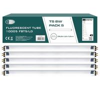 CLAR - Tubos Fluorescentes Pequeños, Tubos Fluorescente, Bombilla Fluorescente, Tubos Miniatura, Bombilla T5 LD, 28,8 x 1,6 cm (8 Watts T5, Pack 5)