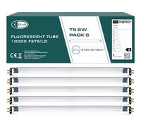 CLAR - Tubos Fluorescentes Pequeños, Tubos Fluorescente, Bombilla Fluorescente, Tubos Miniatura, Bombilla T5, 21,2 x 1,6 cm (6 Watts T5, Pack 5)