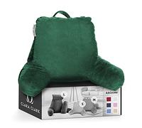 Clara Clark Almohada de TV de Espuma viscoelástica triturada para niños, Adolescentes y Adultos, Color Verde Cazador, tamaño Mediano prémium