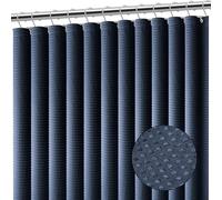 Clara Clark Cortina de Ducha Azul Marino - Cortinas de Ducha para baño, Cortina de Ducha de Tela de gofre, Cortina de Ducha de Tela, Cortina de Ducha de Tela de 180 x 180 cm, Cortina de Ducha de Tela