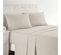 Clara Clark Sábanas para Cama, Juego de sábanas de la Serie 1800 Premier, con Gran caída, resiste Arrugas, decoloración y Manchas, Gran suavidad, sábanas y Fundas de Almohada, tamaño Queen, Lino