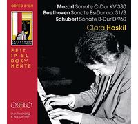 Clara Haskil : Sonates pour piano seul. Oeuvres de Mozart, Beethoven et Schubert.