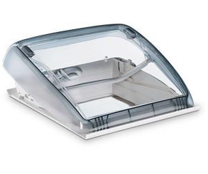 Claraboya con ventilación forzada 40 x 40 cm con grosor de techo 43-60 mm mini heki fl dometic