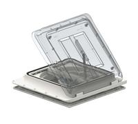 Claraboya con ventilador de 12 v 40 x 40 cm transparente turbo vent fiamma