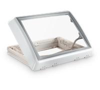 Claraboya con ventilador de 12 v, sin ventilación forzada y con palanca, blanca midi heki fl dometic