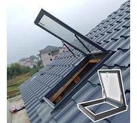 Claraboya de Aluminio multiángulo Personalizable para sótano, con Placa de Cubierta para trampilla de Techo, solución Impermeable para iluminación Natural (40 x 70 cm/15,7 x 27,5)