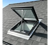 Claraboya de Techo con Cierre automático contra Lluvia, Ventana de Aluminio | Control remoto y vidrio templado de doble acristalamiento, motor silencioso y tamaño para loft, ático