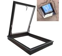 Claraboya de Techo con Cristal autosellado - Aislada, ventilación Manual, diseño Personalizable de aleación de Aluminio y Cristal (80x65cm/31.5x25.6in) para una Mayor Entrada de luz Natural.