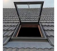 Claraboya de Techo Personalizable, trampilla de Techo empotrada con película de protección Solar, Ventana de ático de Aluminio, Apta para Ver Desde terrazas acristaladas y sótanos, Guantes i