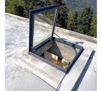 Claraboya De Techo,Ventana De Ventilación Manual Del Ático,Ventana De Acceso Al Techo,Cubierta De Claraboya De Techo Plano,Doble Acristalamiento Ventana Con Tragaluz(LxW 55x60cm/21.7x23.6in)