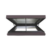 Claraboya eléctrica de 60 x 60 cm con elevador de gas, doble acristalamiento templado, mando a distancia, ideal para una fácil ventilación y luz natural en invernaderos