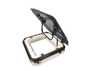 Claraboya LED RV de empuje, ventilación techo 19.69in | Tapa acrílica hueca con mosquitera y toldo, marco interior ABS con LED, fácil instalación
