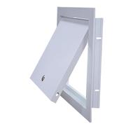 Claraboya Manual en Material de Aluminio, Puerta de Acceso Al Ático, con Cerradura, Costuras Soldadas Completas, Universal para Techos y Paredes, para La Industria Doméstica(50 * 50cm)