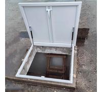 Claraboya para Techo Trampilla de acceso a techo acero galvanizado 86 x cm y 91 96, puerta mantenimiento con cerradura tira sellada(35x35in (88.9x88.9cm))