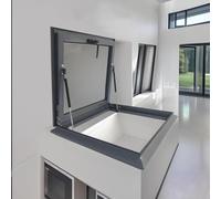 Claraboya para Techo Ventana de techo con tragaluz, puerta de seguridad con trampilla de acceso al techo empotrada(50x95cm/19.7x37.4in)