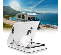 Claraboya para ventana de techo de autocaravana con parasol y mosquitera de 500 x 700 mm, 700 x 500 mm El parasol reflectante integrado reduce el calor, garantiza la privacidad, 70° White-700*500mm