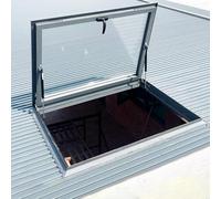 Claraboya personalizada de 40 x 40 cm para techos, salas de estar, cocinas, baños, gallineros y cobertizos, ventana de techo manual sin mantenimiento con iluminación de canal externo