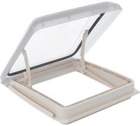 Claraboya sin ventilación permanente para grosores de techo de 25-60 mm para caravana 40 x 40 cm blanco visionstar m mpk