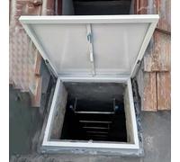 Claraboya Techo Cubierta de Trampilla de Ático Resistente de Color Blanco, Puerta de Seguridad con Acceso de Emergencia para Industrias Domésticas, Trampilla de Techo Resistente a La Intemperie(80x60c