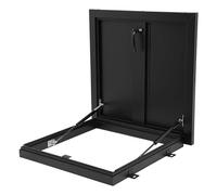Claraboya Techo, Puerta de Acceso al Ático de Aluminio Con Manija Tipo Interruptor, Claraboya, Panel de Acceso para Tapa de Pozo, Cubierta de Sótano(Black,60cm/24in)
