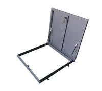 Claraboya Techo Tapa Metálica para Trampilla de Ático con Pestillo, impermeable, antirrobo, tragaluz, trampilla de techo, Tapa de Acceso de Emergencia(Grey,80 * 80cm/31.5 * 31.5in)