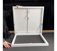 Claraboya Techo Tapa Metálica para Trampilla de Ático con Pestillo, Trampilla Blanca de Acceso Al Techo para Lofts, Apartamentos, Fábricas y Granjas, Tapa Impermeable para Trampilla de Techo.(50x50cm/