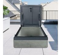 Claraboya Trampilla de Techo en Aleación de Aluminio Tragaluz de Techo Grande Ventana Trampilla de Cubierta para Ático Sótano