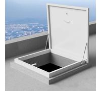 Claraboya Trampilla de Techo Puerta Antirrobo de Acero, Tragaluz de Techo Tragaluz de Techo Trampilla de Mantenimiento de Techo, Tapa de Trampilla de Mantenimiento, Trampilla de Cubierta(80x80cm(31.2x