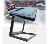 Claraboya Transparente para Techo: Ideal para áticos, sótanos, cobertizos y Casas de Juegos. Diseño de trampilla de 70° para una Mejor ventilación e iluminación Natural.