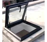 Claraboya Ventana de techo de 30 x 22 pulgadas Ventilación manual Aluminio y vidrio templado Iluminación del ático Cubierta de pozo Mantenimiento de salida(38x20in/95x50cm)
