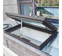Claraboyas para solarios: ventana de techo personalizable con elevador de puntal de gas, vidrio templado de doble acristalamiento, apertura eléctrica, control remoto y sensor de lluvia