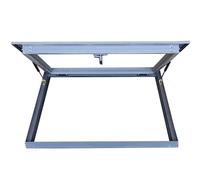 Claraboyas para techos de terrazas acristaladas, Ventana de Techo de Aluminio, trampilla de Acceso al Techo empotrada, para terrazas acristaladas, sótanos y áticos, Gris, 50 × 90 cm
