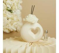 CLARALUNA Bombonera para boda, difusor redondo con corazón, porcelana blanca con caja 2026