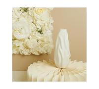 CLARALUNA Bombonera para boda, jarrón de porcelana con ondas blancas medianas con caja 2026