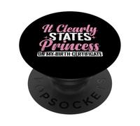 Claramente Dice Princesa PopSockets PopGrip Adhesivo