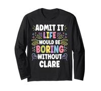 Clare Personalized Name Funny Cute Custom Clare Name Manga Larga