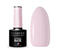 Claresa Base Rubber 6 5 ml con fibras de vidrio para utilizar tanto para cubiertas como para alargamientos máximo de 1 cm