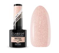 Claresa Easy Brush Gel para uñas con pincel 8 color beige medio con partículas