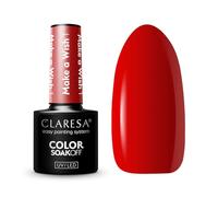 Claresa El esmalte de uñas híbrido hace un deseo 1 rojo intenso 5g