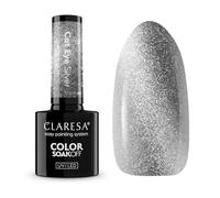 Claresa Esmalte de uñas UV Cat Eye Silver - Magnético ojo de gato Gel Polish Plata Metálica Color Alchemy Collection UV/LED