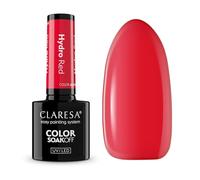 Claresa Esmalte de uñas UV Hydro Red - Gel Polish semitransparente, efecto cristal, color rojo frambuesa, colección Color Alchemy, UV/LED