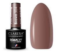 Claresa Esmalte de uñas UV LED Collection Hybrid Manicura Soak Off Nail Polish Color Marrón, n.º 304, 5 ml