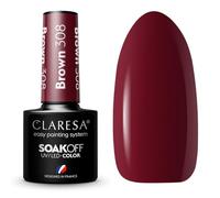 Claresa Esmalte de uñas UV LED Collection Hybrid Manicura Soak Off Nail Polish, color marrón, nº 308, 5 ml