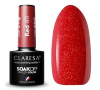 Claresa Esmalte de uñas UV LED Collection Hybrid Manicura Soak Off Nail Polish, color rojo, n.º 411, 5 ml