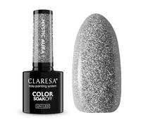 Claresa Esmalte de uñas UV Mystic Aura 1 - Esmalte de gel plateado con purpurina 5 g | Elegancia invernal, brillo intenso y durabilidad hasta 3 semanas | Colección MYSTIC AURA