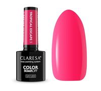 Claresa Esmalte de uñas UV - Tropical Escape 3 - Rosa frambuesa profundo | Elegante esmalte de gel con alta opacidad y 3 semanas de duración | Apto para UV/LED | Claresa Gel Gel Coat