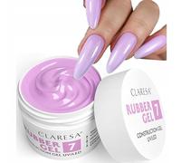 Claresa Gel de goma de construcción de goma UV/LED 7 morado ligero 12 g